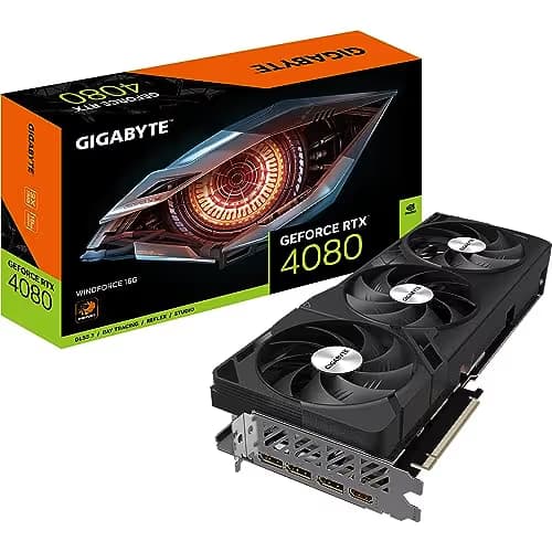 Gigabyte WINDFORCE GeForce RTX 4080 16GB GDDR6X Black / Silver main image