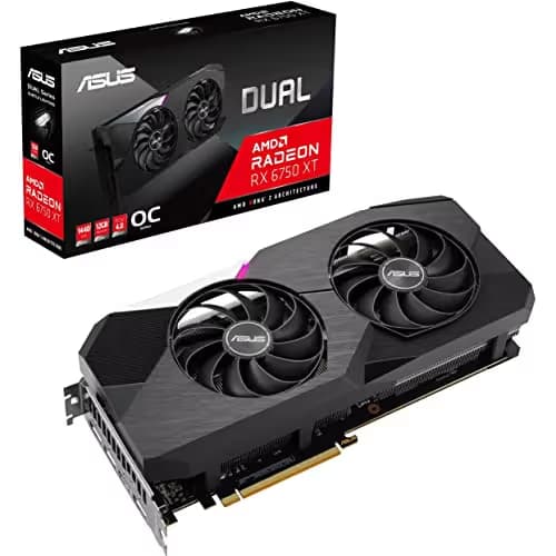 Asus DUAL OC Radeon RX 6750 XT 12GB GDDR6 Black / Silver image