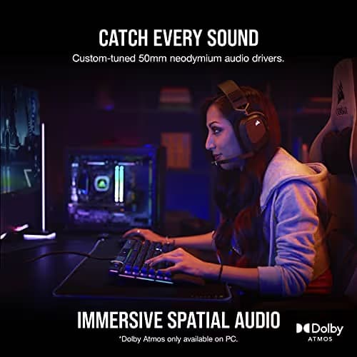 Corsair HS80 RGB Pink Elixir Closed Gaming Headset image