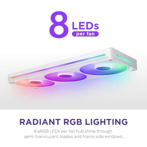 NZXT F360 RGB CORE 360mm White ARGB image