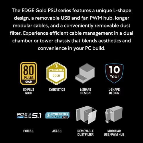 Lian Li EDGE GOLD 850W Fully Modular 80+ Gold image