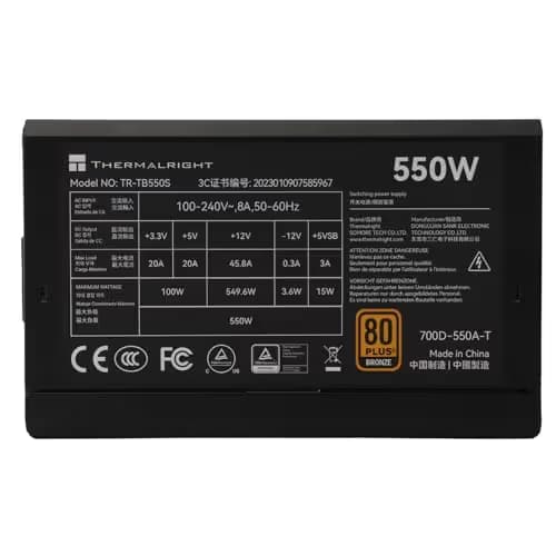 Thermalright TB-750 Black 750W Fully Modular 80+ Bronze Certified ATX image