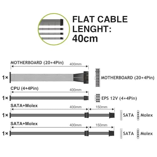 Tecnoware Free Black Silent 500W Non-Modular image