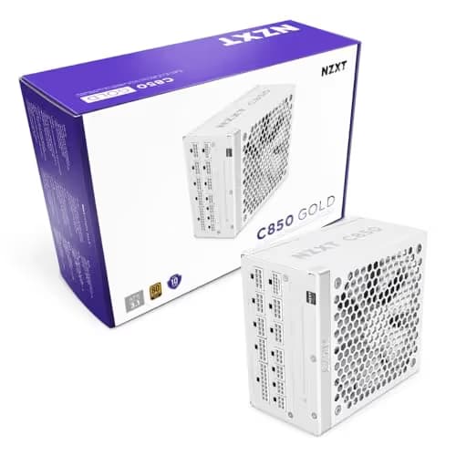 NZXT C850 Fully Modular ATX Power Supply - 850 Watts ATX 3.1 - White image