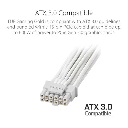 Asus TUF Gaming 1000G White 1000W Fully Modular 80+ Gold image