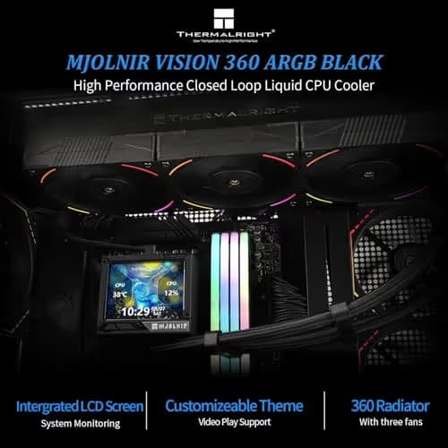Thermalright Mjolnir Vision Water 360mm ARGB 69 CFM Black image
