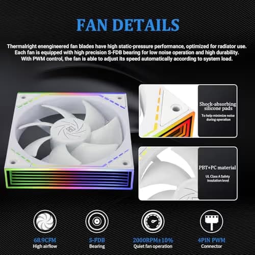 Thermalright Frozen Infinity Water 360mm ARGB 68.9 CFM White image