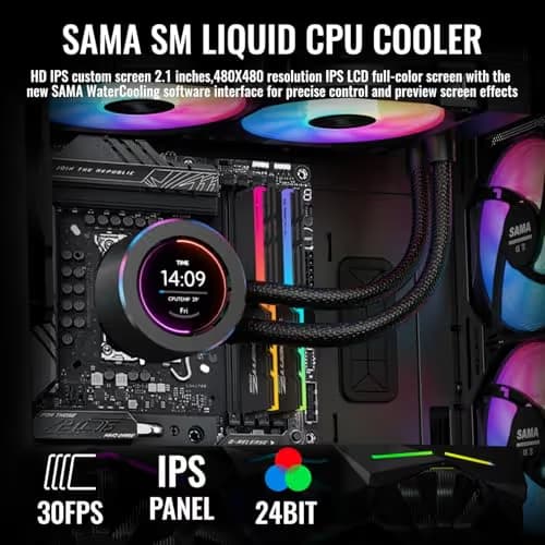 SAMA SM360 Water 360mm LCD 71.1 CFM Black image