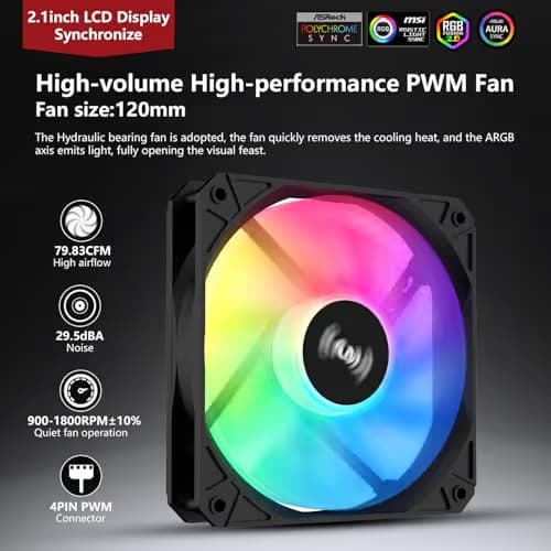 SAMA SM360 Water 360mm LCD 71.1 CFM Black image