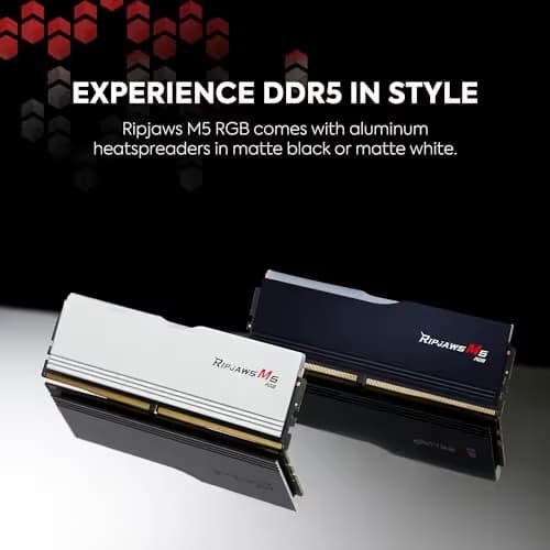 G.Skill Ripjaws M5 RGB Black DDR5-5200 CL40 96GB (2x48GB) image