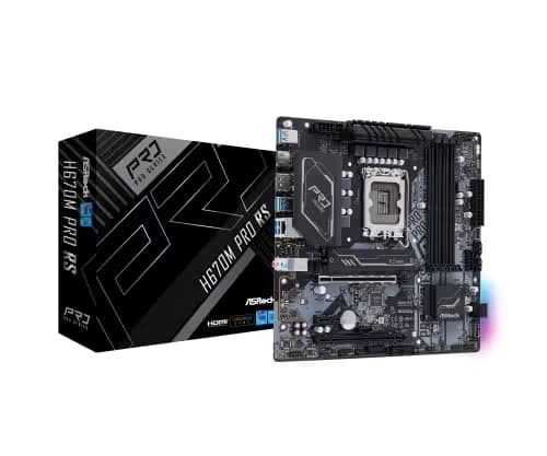 ASRock H670 H670M Pro RS LGA1700 DDR4 Micro ATX image