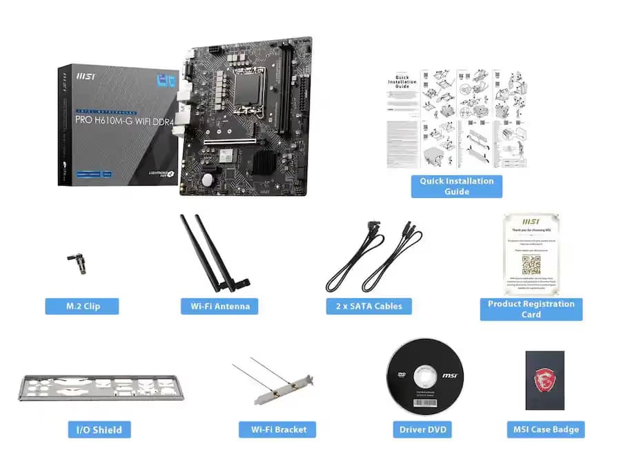 MSI H610 PRO H610M-G WIFI LGA1700 DDR4 Micro ATX image