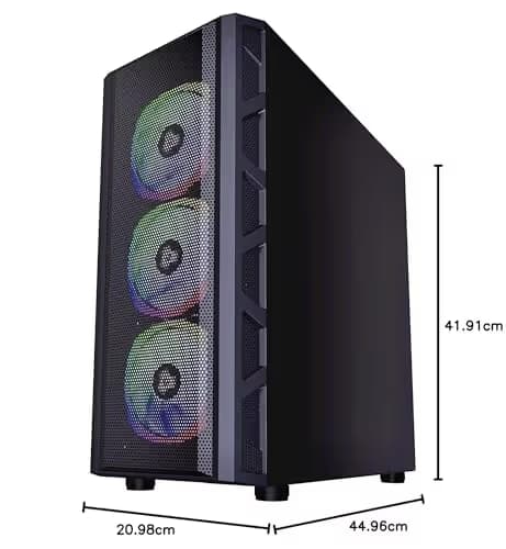 Apevia Guardian-M ATX Mid Tower Black Tempered Glass Side Panel image