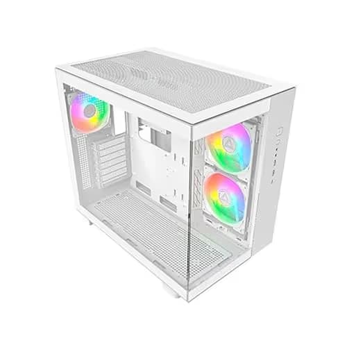 Montech KING 65 PRO ATX Mid Tower White Tempered Glass Side Panel with USB 3.2 Gen 2 Type-C and USB 3.2 Gen 1 Type-A image