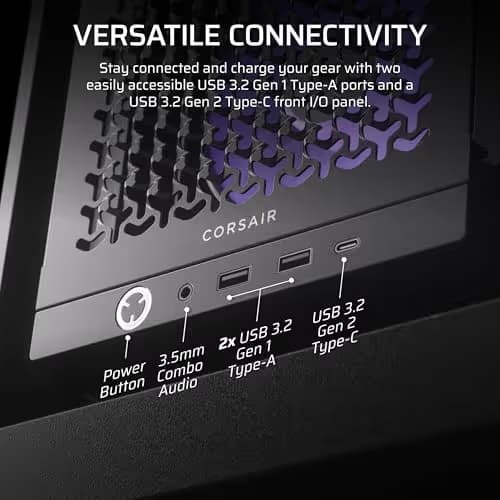 Corsair FRAME 4000D RS ARGB Modular Mid-Tower PC Case - Black image