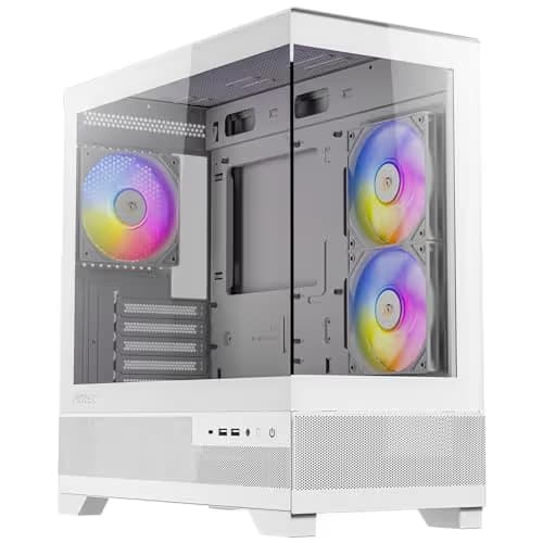 Antec CX500M Micro ATX Mini Tower White RGB, Tempered Glass Side Panel, USB 3.2 Gen 2 Type-C and USB 3.2 Gen 1 Type-A main image