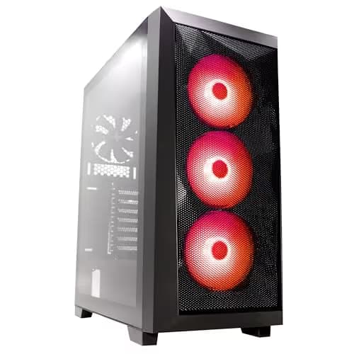 Xilence Xilent Breeze ATX Mid Tower Black with Tempered Glass Side Panel and USB 3.2 Gen 1 Type-A image