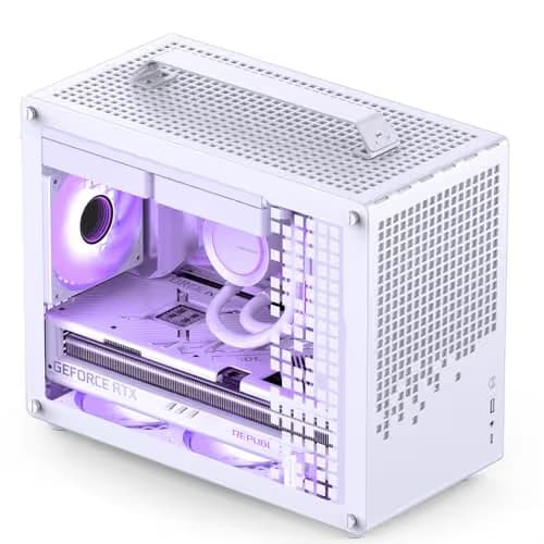 Jonsbo Jonsplus Z20 Micro ATX Desktop White Tempered Glass Side Panel, USB 3.2 Gen 2 Type-C, USB 3.2 Gen 1 Type-A main image