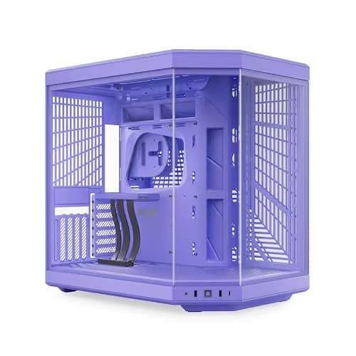 HYTE Y70 ATX Mid Tower Taro Milk Purple Tempered Glass Side Panel main image