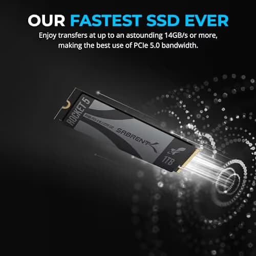 Sabrent Rocket 5 1TB SSD M.2 PCIe 5.0 NVMe image