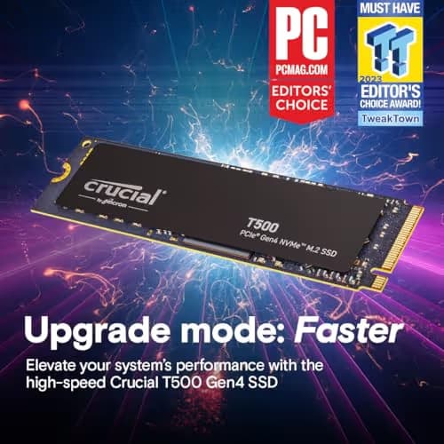 Crucial T500 500GB M.2 SSD PCIe 4.0 NVMe image