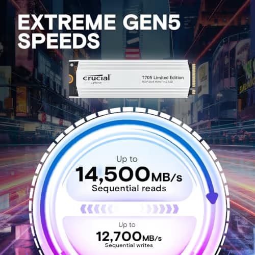 Crucial T705 W/Heatsink Limited Edition 2TB SSD M.2-2280 PCIe 5.0 X4 NVMe image