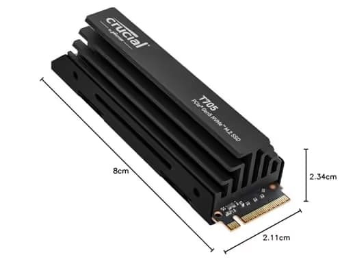 Crucial T705 1TB SSD M.2-2280 PCIe 5.0 NVMe W/Heatsink image