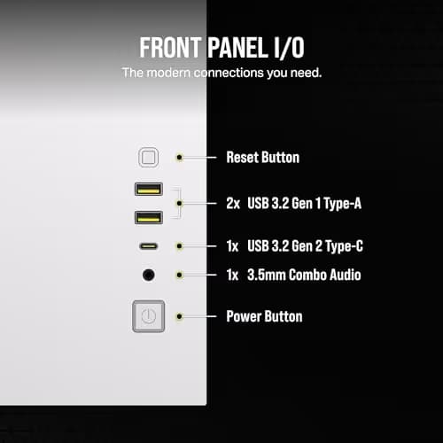 Corsair 2500D Airflow Micro ATX Mini Tower White Tempered Glass Side Panel image