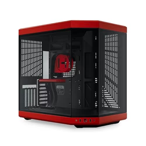 HYTE Y70 ATX Mid Tower Black Cherry / Red Tempered Glass image