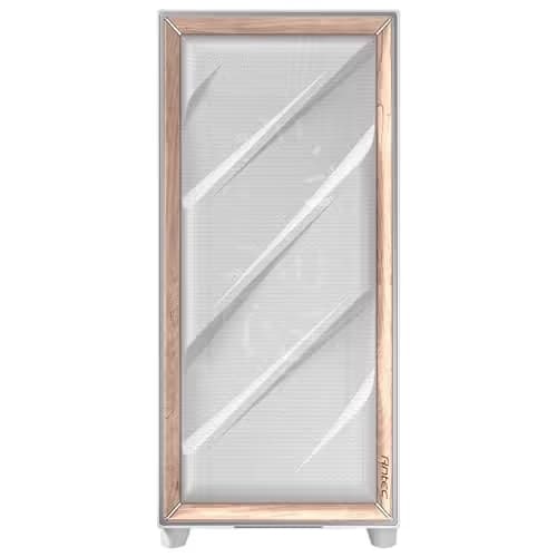 Antec FLUX PRO ATX Full Tower White / Brown Tempered Glass Side Panel, USB 3.2 Gen 2 Type-C, USB 3.2 Gen 1 Type-A image