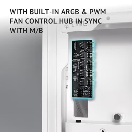 Antec FLUX PRO ATX Full Tower White / Brown Tempered Glass Side Panel, USB 3.2 Gen 2 Type-C, USB 3.2 Gen 1 Type-A image