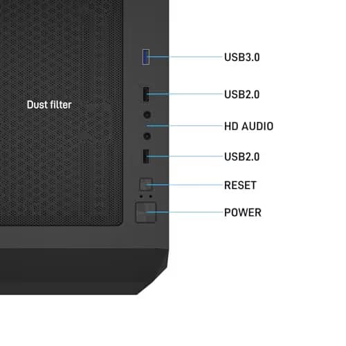 DARKROCK Classico Storage Master ATX Mid Tower Black Mesh Side Panel image