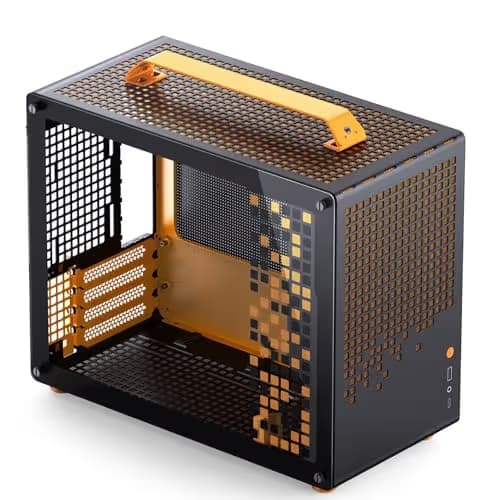 Jonsbo Jonsplus Z20 Micro ATX Desktop Orange / Black with Tempered Glass Side Panel and USB 3.2 Gen 2 Type-C, USB 3.2 Gen 1 Type-A image