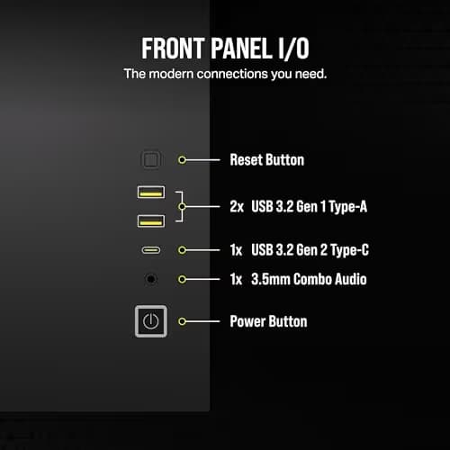 Corsair 2500D Airflow Micro ATX Mini Tower Black with Tempered Glass Side Panel image