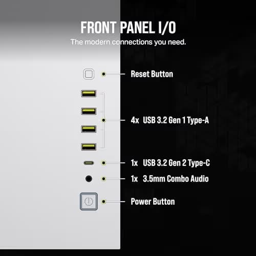 Corsair iCUE LINK 6500X RGB ATX Mid Tower White Tempered Glass image