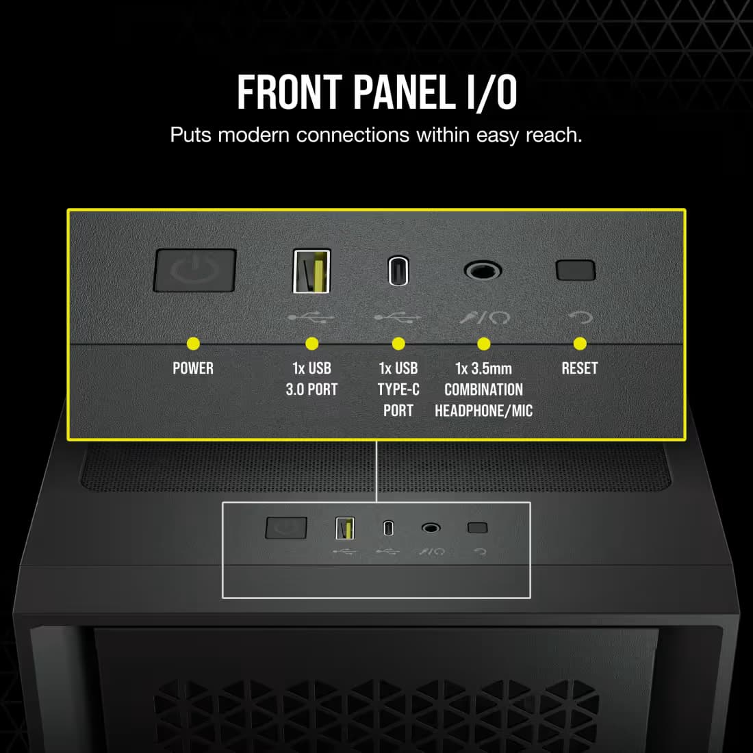 Corsair 4000D Airflow ATX Mid Tower Black Tempered Glass Side Panel, w/750 W Power Supply image