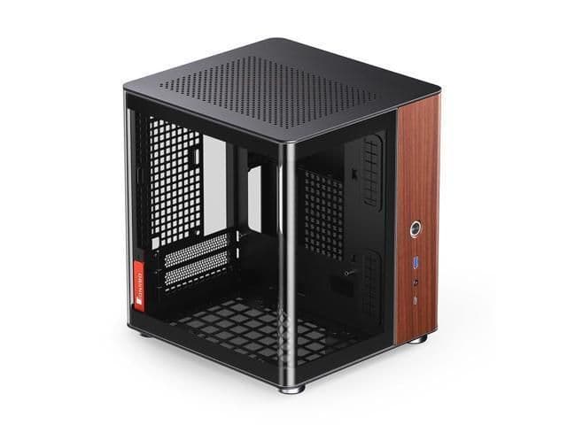 Jonsbo TK-0 Mini-ITX Desktop Black with Tempered Glass Side Panel and USB 3.2 Gen 2 Type-C, USB 3.2 Gen 1 Type-A Front Panel image