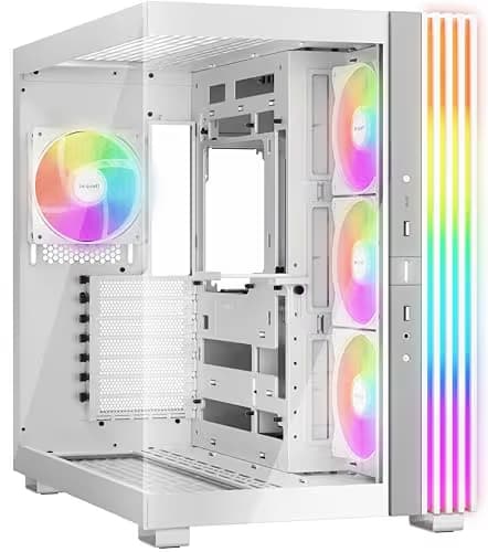 be quiet! Light Base 600 LX ATX Mid Tower White Tempered Glass Side Panel main image