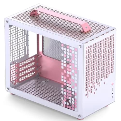 Jonsbo Jonsplus Z20 Micro ATX Desktop Pink / White with Tempered Glass Side Panel and USB 3.2 Gen 2 Type-C, USB 3.2 Gen 1 Type-A image
