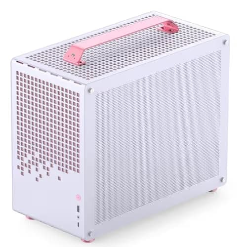 Jonsbo Jonsplus Z20 Micro ATX Desktop Pink / White with Tempered Glass Side Panel and USB 3.2 Gen 2 Type-C, USB 3.2 Gen 1 Type-A image