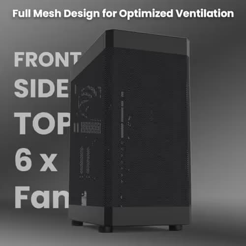 Zalman i4 ATX Mid Tower Black Mesh Side Panel, USB 3.2 Gen 1 & USB 2.0 Front Panel image