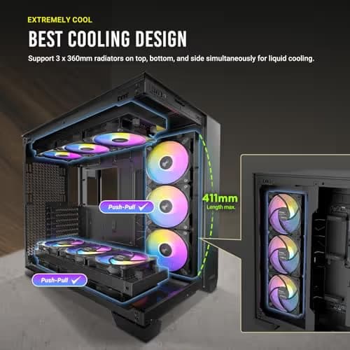 Antec C8 ATX Full Tower Black Tempered Glass ARGB image