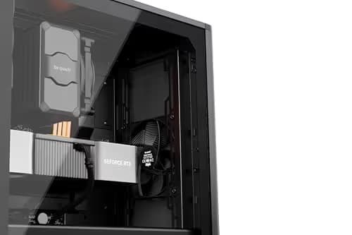 be quiet! Pure Base 501 Airflow ATX Mid Tower Black Tempered Glass Side Panel, USB 3.2 Gen 2 Type-C, USB 3.2 Gen 1 Type-A image