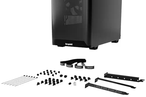 be quiet! Pure Base 501 Airflow ATX Mid Tower Black Tempered Glass Side Panel, USB 3.2 Gen 2 Type-C, USB 3.2 Gen 1 Type-A image