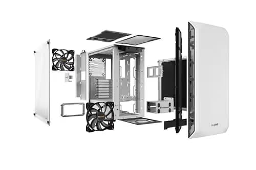 be quiet! Pure Base 500 ATX Mid Tower White with Tempered Glass Side Panel and USB 3.2 Gen 1 Type-A image
