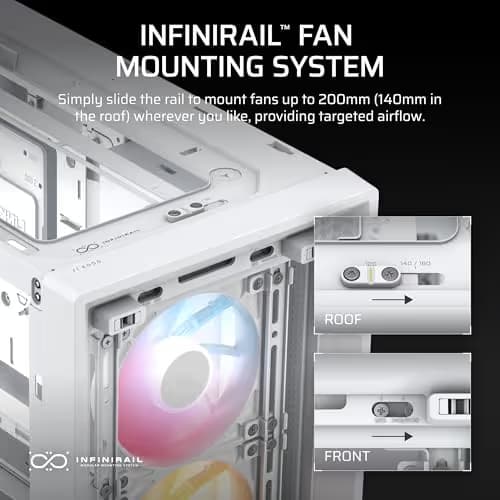 Corsair FRAME 4000D RS ARGB Modular Mid-Tower PC Case - White image