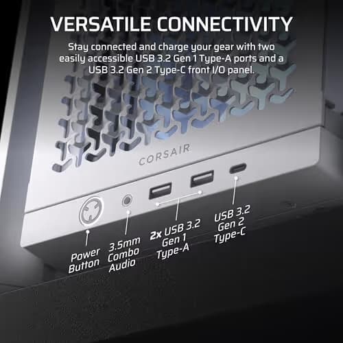 Corsair FRAME 4000D RS ARGB Modular Mid-Tower PC Case - White image
