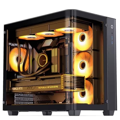 Jonsbo TK-3 ATX Mid Tower Black Tempered Glass Side Panel, USB 3.2 Gen 2 Type-C, USB 3.2 Gen 1 Type-A image