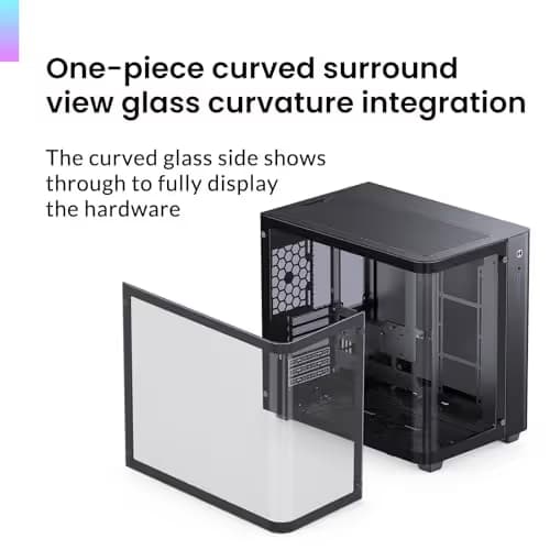 Jonsbo TK-3 ATX Mid Tower Black Tempered Glass Side Panel, USB 3.2 Gen 2 Type-C, USB 3.2 Gen 1 Type-A image