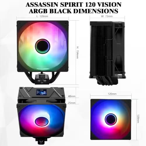 Thermalright Assassin Spirit 120 Vision ARGB 66.17 CFM Air 154mm Black image
